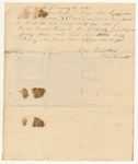Note from Joseph Knowlton, Blacksmith, in relation to James Classon