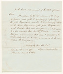 Communication from Alfred Redington, Adjutant General, recommending disbanding the C Company of Infantry in the 1st Regiment, 1st Brigade, 6th Division