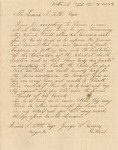 Communication from George W. Parsons requesting assistance to enroll his child in the Institution for the Blind