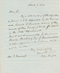 Communication of reccomendation for Charles Bradbury to Edward Kavanagh