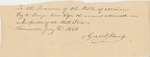 Communication from George A. Starr to the Treasurer Requesting his Pay as Inspector of the Maine State Prison