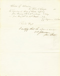 Receipt of Payment to John G. Sawyer for Services in the Secretary of State's Office