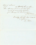 Receipt of Payment to W.B. Hartwell for Services in the Secretary of State's Office