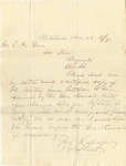 Letter from A. A. Strout requesting certified copies of returns of Votes from Portland by A A. Strout