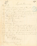 A. S. Perham requesting an invoice for a disputed ordinance from Horace S. Smith
