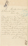 L. F. Greene writing to request a receipt and to apologise for the delay of payment for rifles