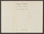 Order 280 for William N. Beal, Agent for Malaga Island by Maine Executive Council
