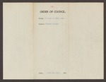 Order 64 for William N. Beal, Agent for Malaga Island by Maine Executive Council