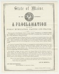 Proclamation for a Day of Public Humiliation, Fasting, and Prayer by Lot M. Morrill