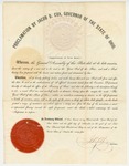 Proclamation on the New Seal of the State of Ohio by J. W. Cox