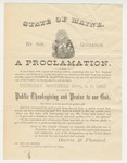 Proclamation as a Day of Public Thanksgiving and Praise by Harris M. Plaisted