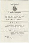 Proclamation of a Fast Day
