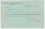 Bangor Railway and Electric Company Statement by Bert M. Fernald