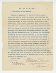 Proclamation in re Public Utilities Commission by William T. Haines