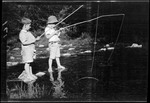 Tots- Don F. And Wendell Fish, With Sampling Poles Bare Feet, Shoret On by George French