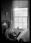 George French Reading A Paper By The Window. by George French