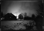 Night Shot Of A House And Barn Titled "Nite Kingwells" by George French