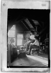 Two Boys Playing In An Attic Room by George French