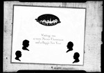 French Family Christmas Card 1929 Silhouettes by George French