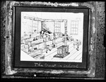 Pen And Ink Drawing Of Interior Of Old School by George French
