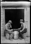 Two Men Playing Checkers "Checkers, Ed And Bill" by George French