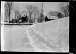 Path Through Snow Covered Field Near Old School In Parsonsfield by George French