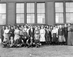 Class Photo (Ern's School Class Outside School) In Kezar Falls by George French