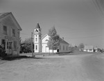 Rural Village, Store Left, Church Center, Houses Right In Shapleigh by George French