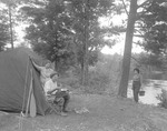 At Big Bend, Allen Goes Through Tackle Box While Camping With Family In Parsonsfield by George French