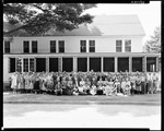 Large Group Photographed In Front Of Main Lodge At Goodwin's Lodge In North Sebago by George French
