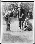 Three Men Playing Horseshoes by George French