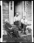 Three Old Timers Sitting On The Stoop, Pipes In Hand, Swapping Yarns by George French