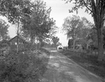 Road Past Cape Style Home In Parsonsfield, (George French Homestead) by George French