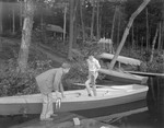 Two People Returning From Fishing At Camp Wavus (Budd With Fish) by George French