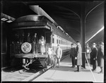 The New Jersey Central's "Blue Comet" Passenger Train, People Disembarking, Conductor Assists by George French