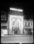 Shot Of Bloomfield Savings Institution Building Decorated For Christmas by George French