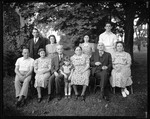Group Shot Of A Family Sitting Outside, "Sweet, Doe, Garland Group" by George French