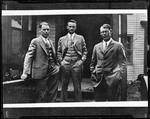 Three Men Standing Outdoors, Looking Towards Camera by George French