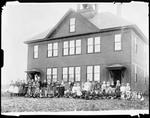 Old High School In Kezar Falls With Many Youngsters Out Front. by George French