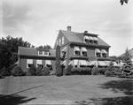 Large Two Story Home Of C.E. Mulford In Fryeburg With Fancy Awnings On Windows by French George