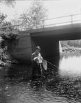 Man Standing In Stream Fishing by French George