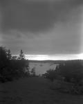 Dark Cloudy Sky Over Sailboats Anchored In Somes Sound On Mount Desert Island by French George