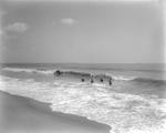 People Standing In The Surf At Old Orchard Beach by French George
