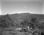 Partridge Hunter And His Dog On A Hilltop Overlooking A Pond In Porter by French George