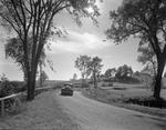 Gravel Road With Rail Fence by French George