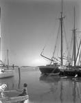 Two Masted Schooner Tied Up At Dock In Stonington by French George