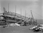 Full Length View Of A Vessel Under Construction In Rockland by French George