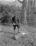Hunter Standing On His Ten Point Buck He Bagged by French George