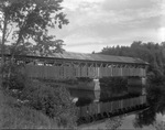 Side View Of A Covered Bridge In Porter by French George