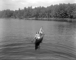 A Couple Canoeing On Lake Kezar by French George